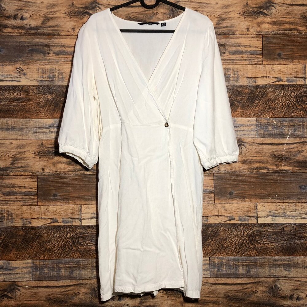 Vero moda L large white wrap dress